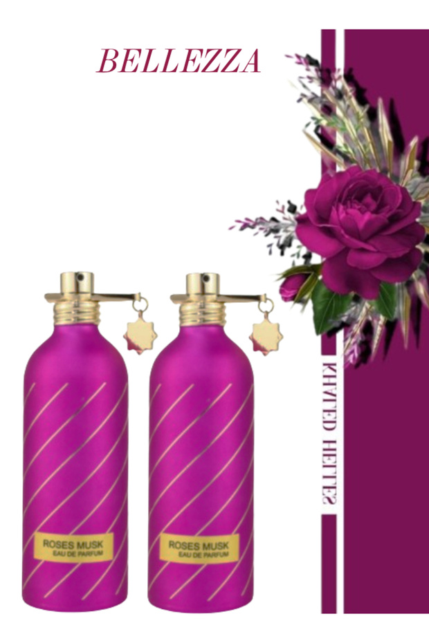 قطعتان من عطر الورد والمسك 100 مل