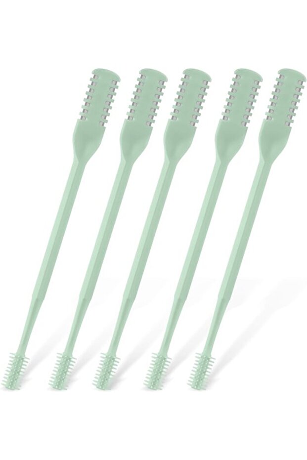 5pc Manual Double-Sided 360° Rotating Nose Hair Trimmer & Ear Spoon Cleaner (Mint Green)