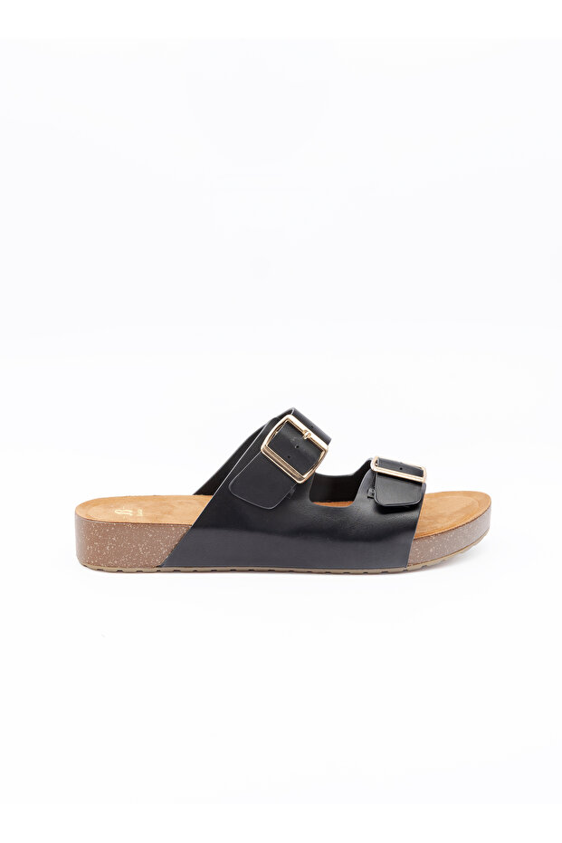 Double‑Buckle Footbed Sandals