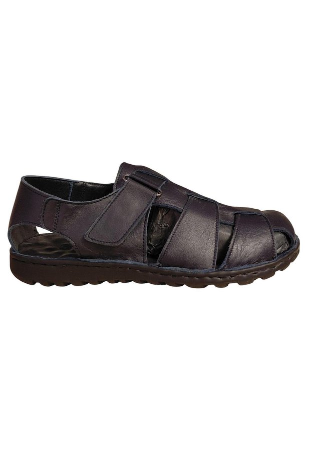231201 Men's Genuine Leather Closed Toe Anatomical and Comfort Sole Daily Sandals