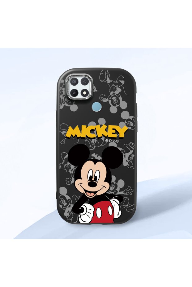 Oppo A15S Compatible Case Camera Protector Black Silicone Couple Phone Case Character Patterned
