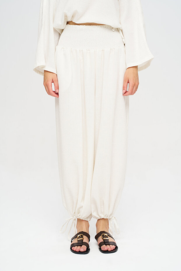 Women's High Waist Tie-Cuff Relaxed Fit Pants