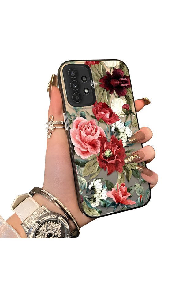 Samsung Galaxy A04S Compatible Hard Acrylic Back Silicone Edge Lens Protection Case