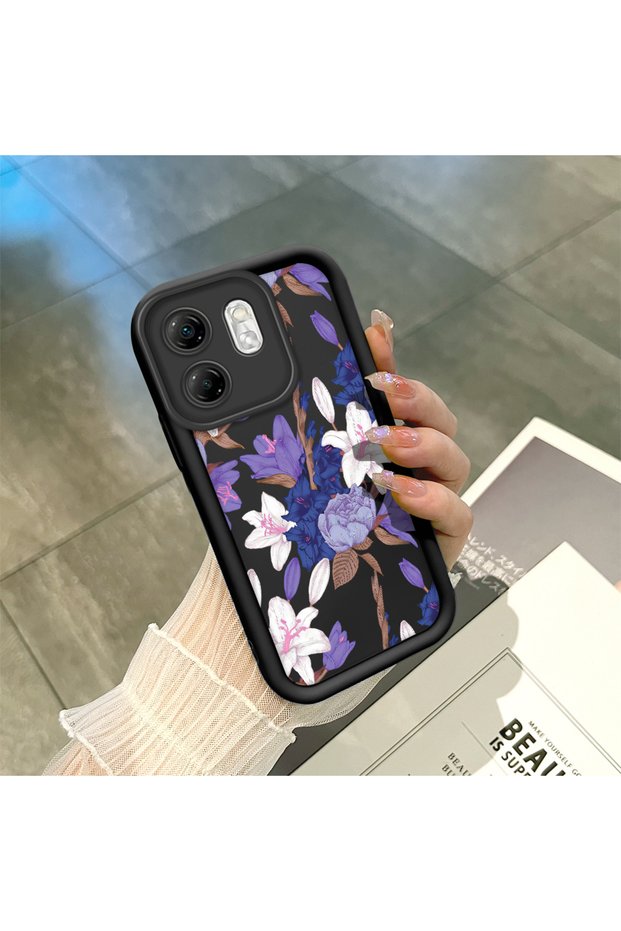 Infinix Hot 50I Compatible Black Silicone Case Shockproof with Camera Protection