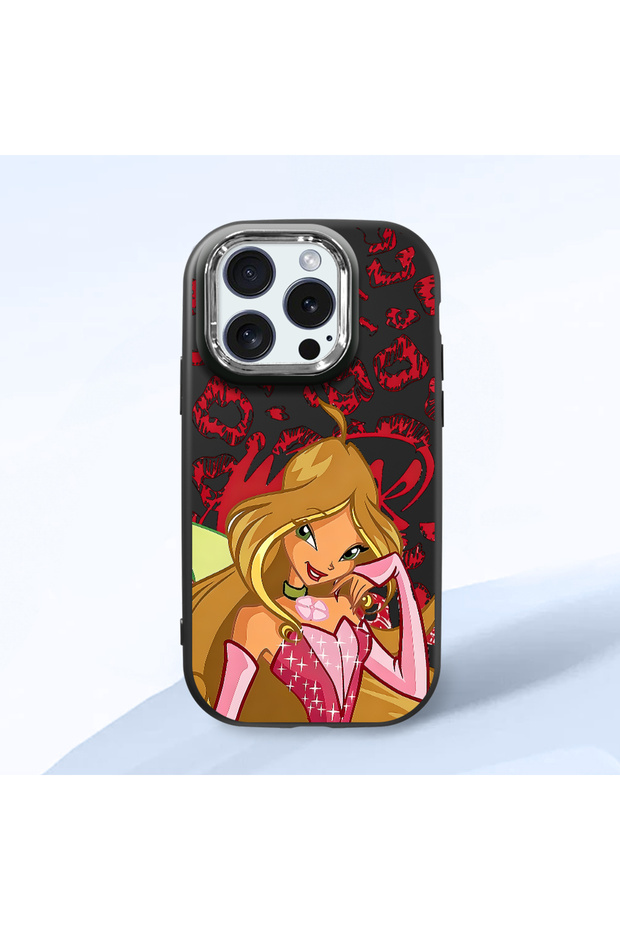 Black Silicone Case Compatible with iPhone 15 Pro with Shock-Absorbing Camera Protections