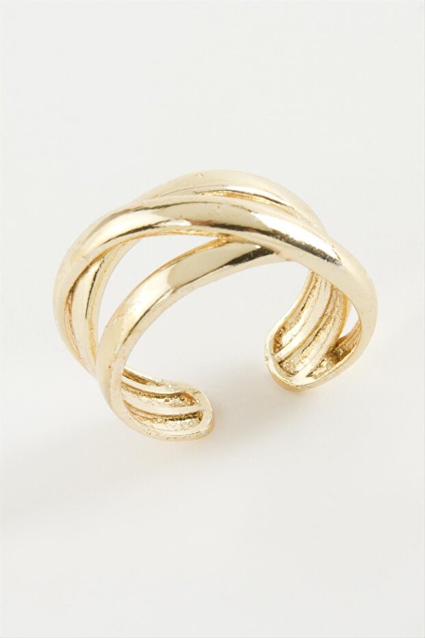 Nhr-Hlss Twisted (133431) Metal Ring-Yellow