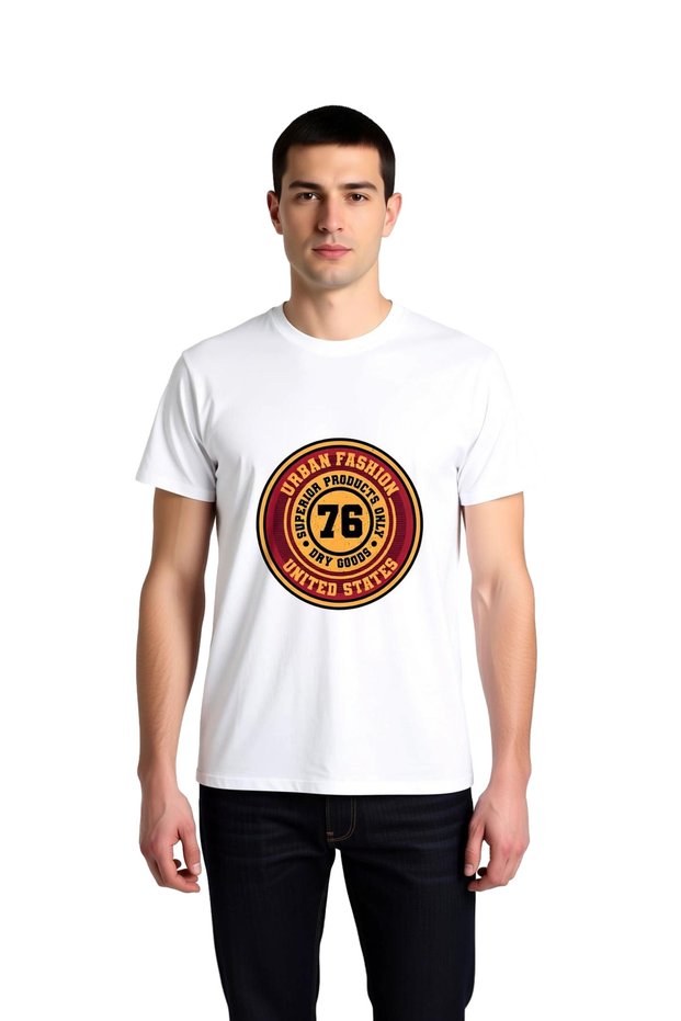 Men's Graphic Printed City Fashion T-Shirt 100% Cotton Relaxed Fit Casual Wear Modern Stylish Comfortable