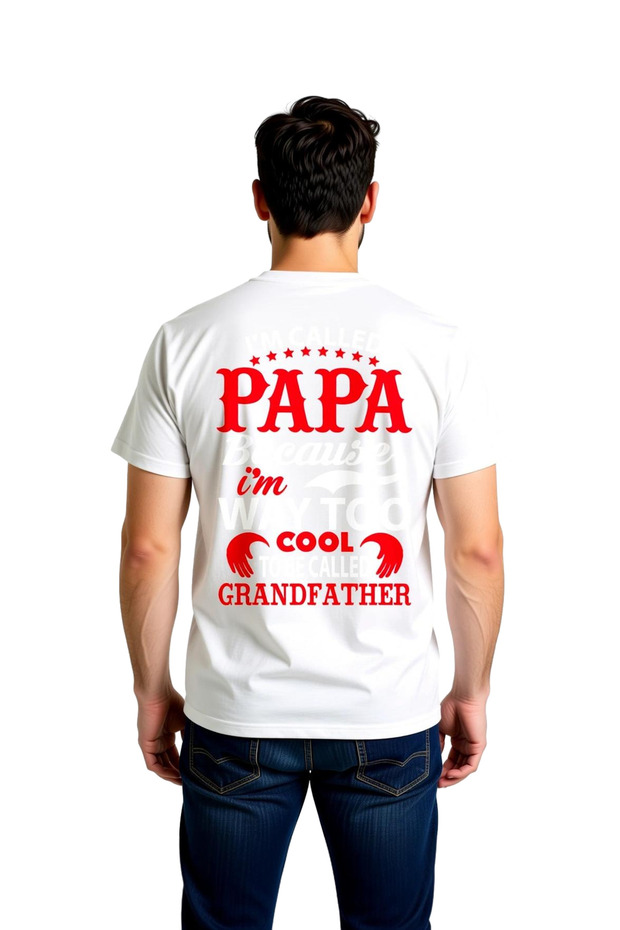 Cool Grandpa Id Printed Men's T-Shirt