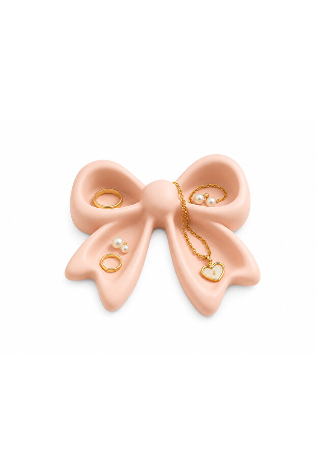 Desktop Organizer with Bow Design |   Multi-Purpose Decorative Organizer |   Jewelry, Key