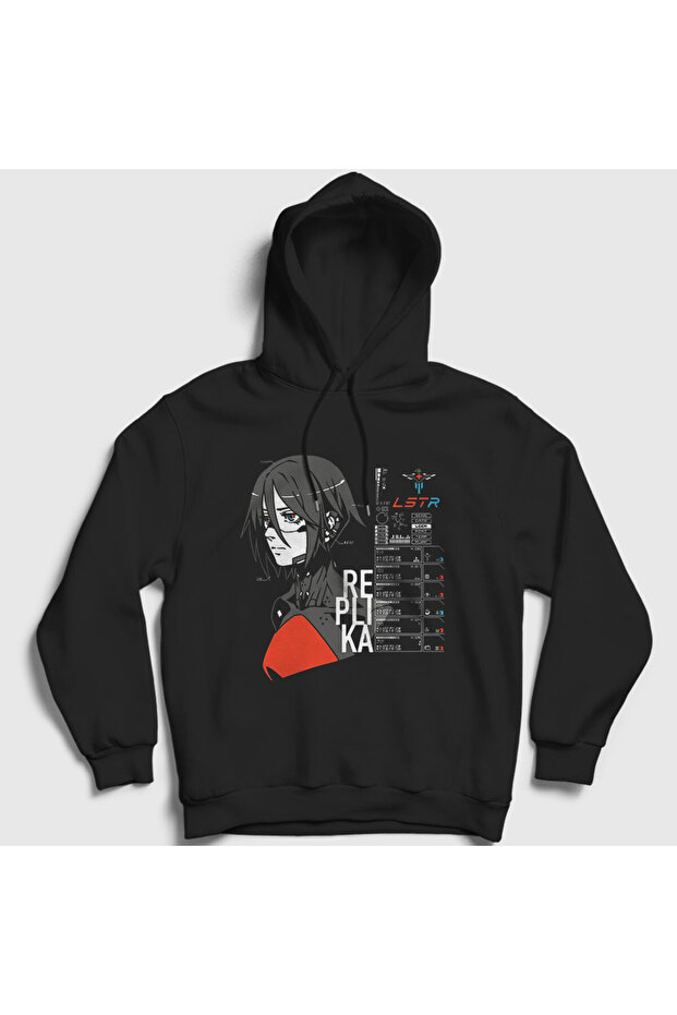 Unisex Black Signalis Wake up Hooded Sweatshirt 545110Tt