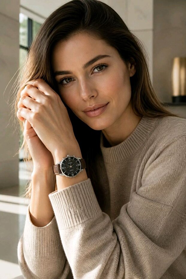 Premium Leather Strap Watch