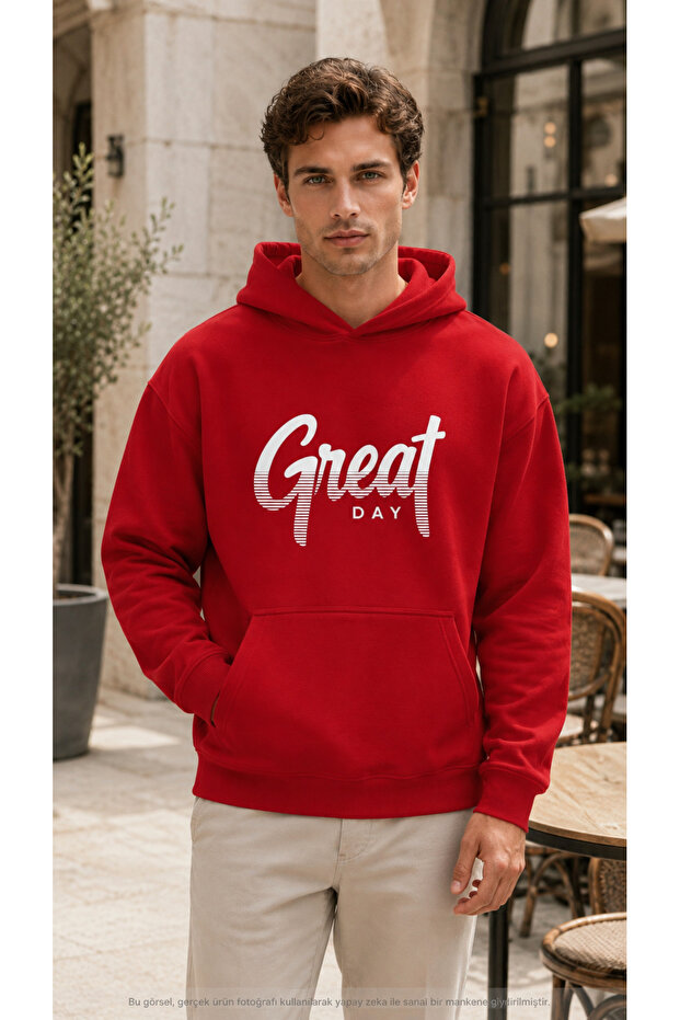 Men's Great Day Motto Casual Stylish Basic Sweatshirt
