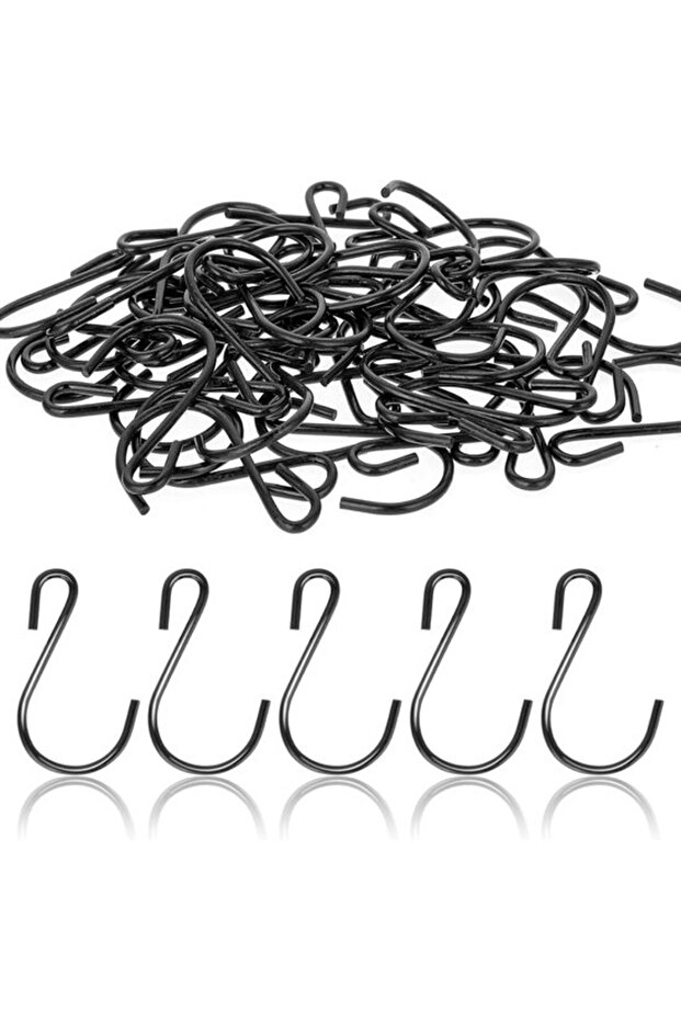 50 S-hooks - Small 3.2cm S-hooks - Stainless steel mini S-hooks for DIY crafts - Suitable for hanging jewelry and keychains