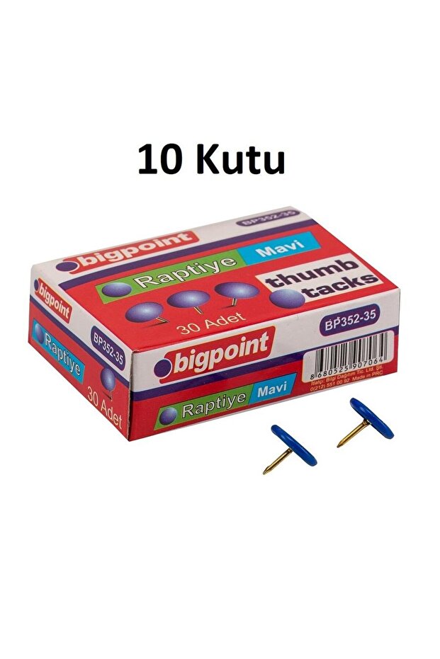 Colorful Thumbtacks Blue X 10 Boxes