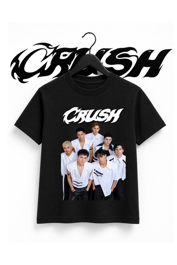 Crush Music Group Printed Black-White Unisex Cotton T-Shirt T-Shirt