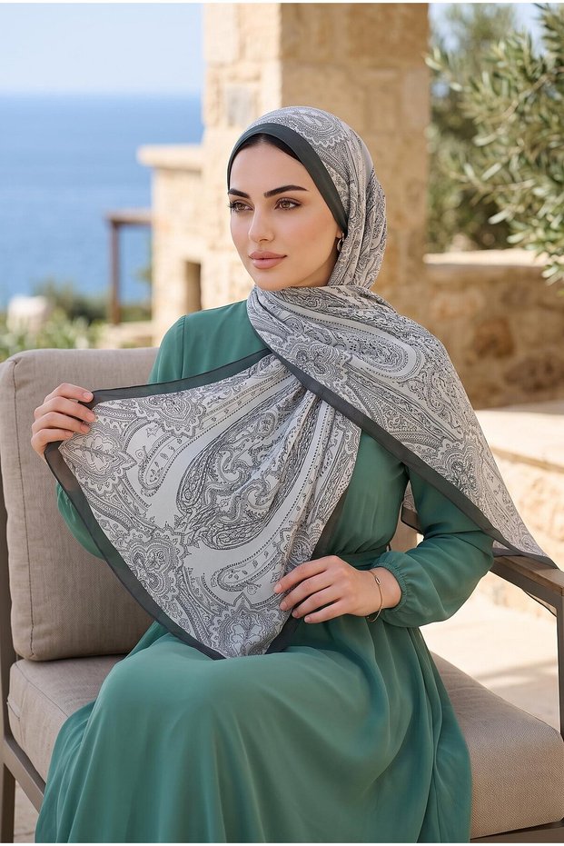 Authentic motif shawl series mint