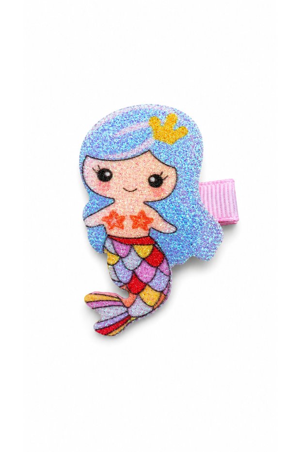 Silvery Colored Mermaids Pencil Clip Blue