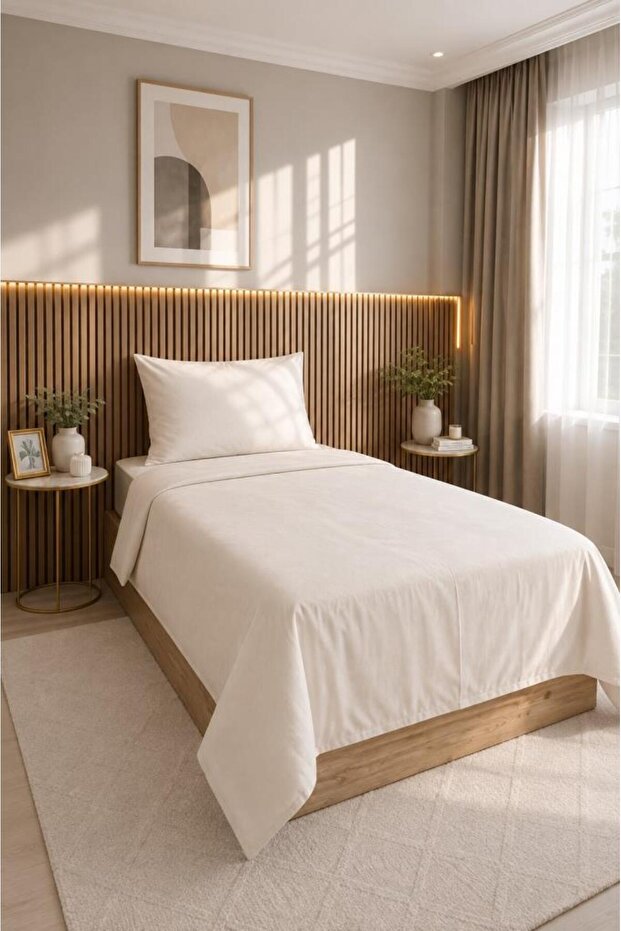 Daily Cheap 2 Piece Single Duvet Cover Set 160X200 Beige