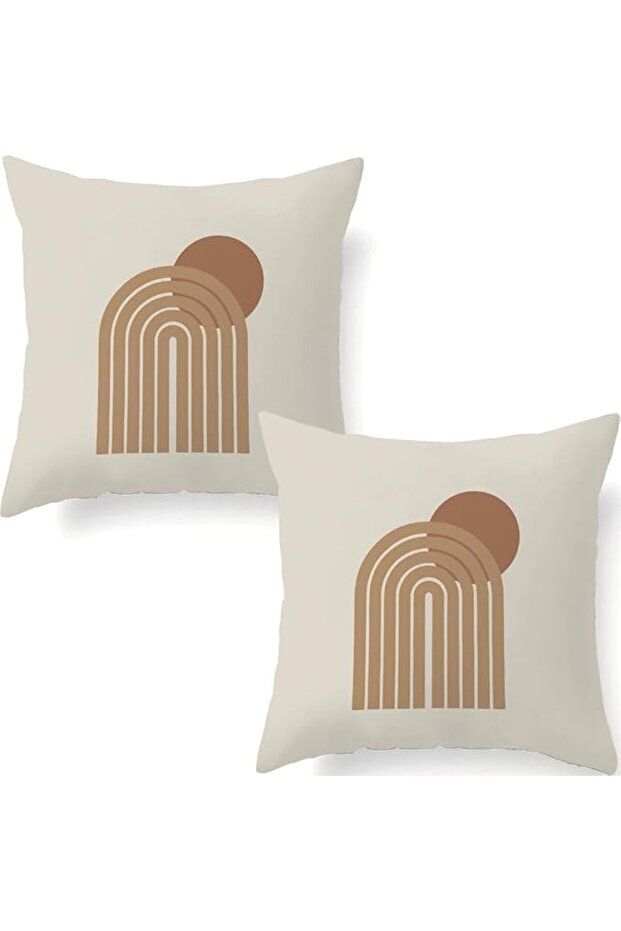Home Ultra-Soft Pillow Cover, Modern Geometric Pattern Styles Pillow Case -Linen-Blend Breathable &