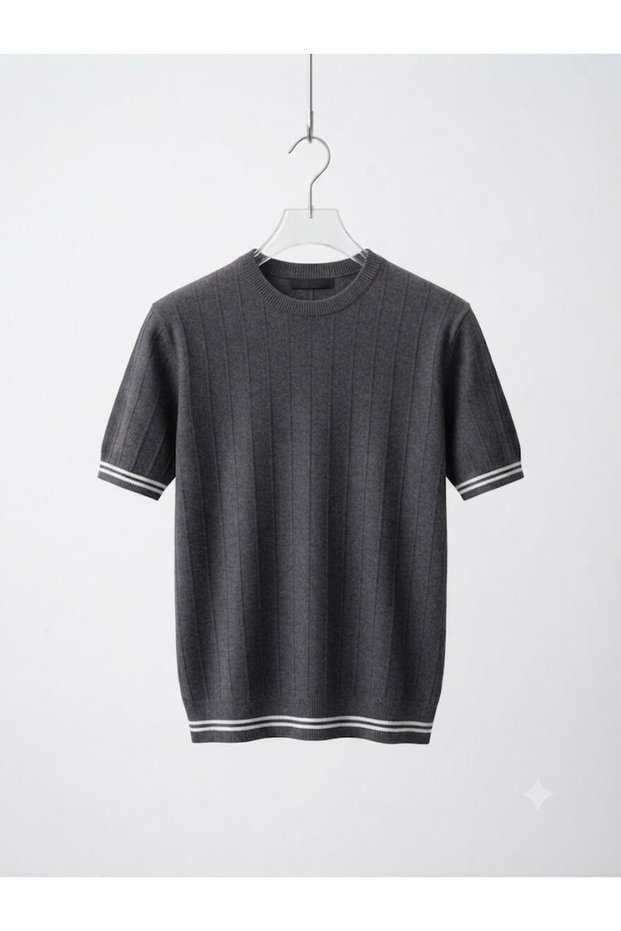 Men's Short-Sleeved Summer Knitwear T-Shirt Basic T-Shirt