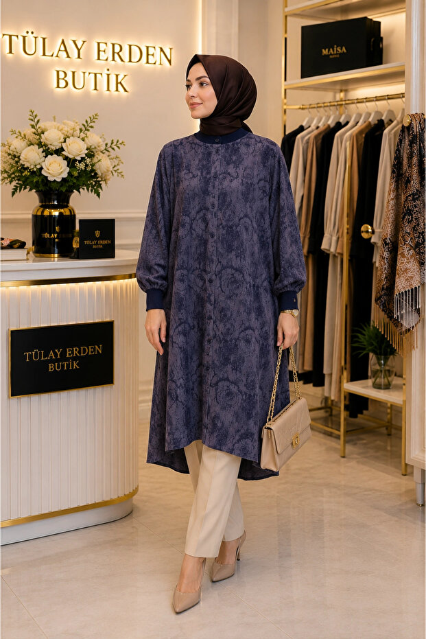 Tree Bark Lyocel Kap 6832 Dark Blue