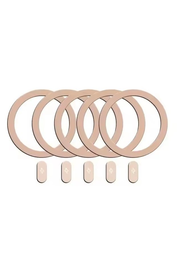 5 Gold 1/5PCS Magnetic Sticker Metal Ring for Magsafe Wireless Charging Circle Charge Disk Magnet St