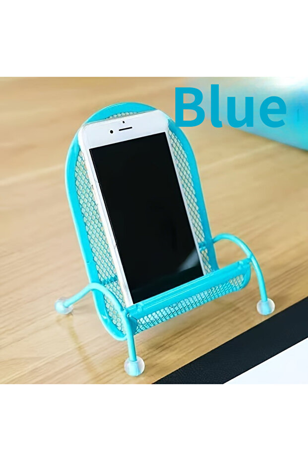 Blue 1pc Creative Desktop Phone Holder,Cute Chair Design That Provides a Stable And Weighted Support