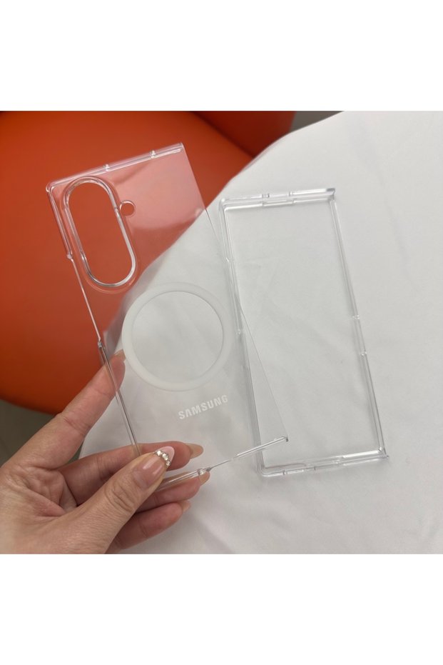 SAMSUNG Galaxy Z Fold7 Clear Original Clear Magnetic Case Samsung Galaxy Z Fold 7 6 5 Wireless Charg