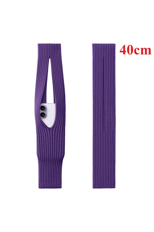 Purple (40cm) HOT 2026 Phone Pocket Woven Bag Short 40cm Long 80cm Fashion Accessories High Knitted