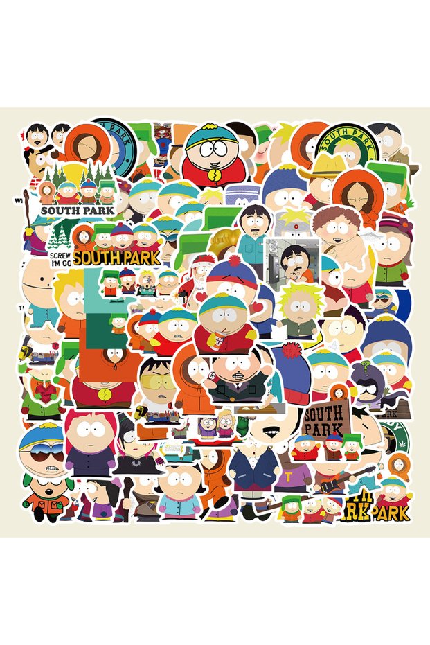 100Pcs 50/100Pcs Cartoon Animation SouthPark Stickers Decals For Laptop Scrapbook Luggage Guitar He