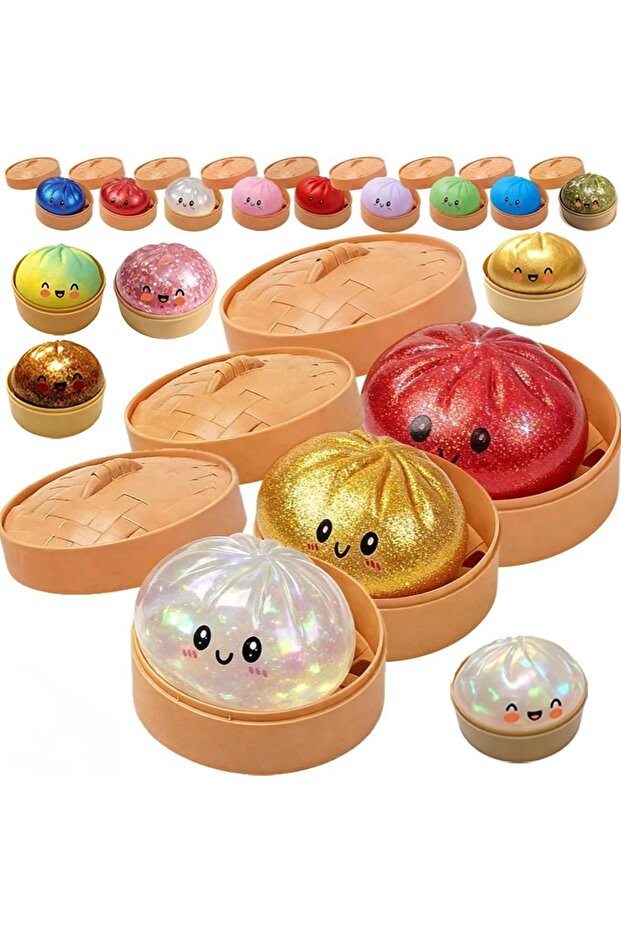 Premium Chinese Dumpling Squishy Special Collection Series | Luxury Kawaii Squeeze-Release Fidget Toy, Random Color, Fun Gift & 1-Piece