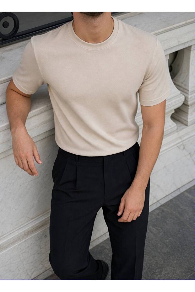 Oysho Fabric Premium Touch, Breathable Flexible Fabric Collection Round Neck T-Shirt