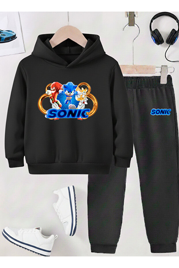 Sonic Printed Children's Tracksuit, Shardon Soft Fabric, Unisex