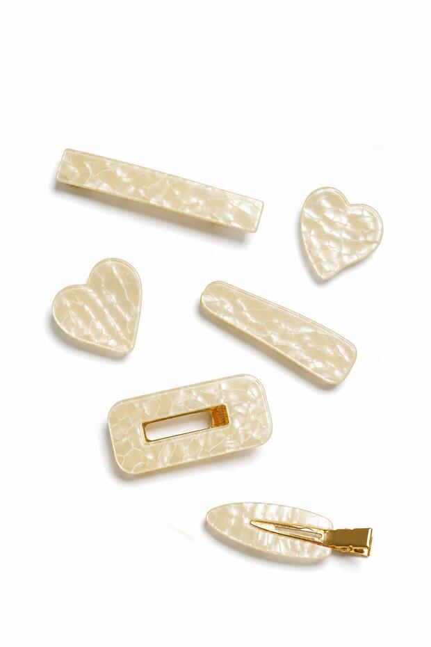 Set of 6 Acetate Hair Clips
