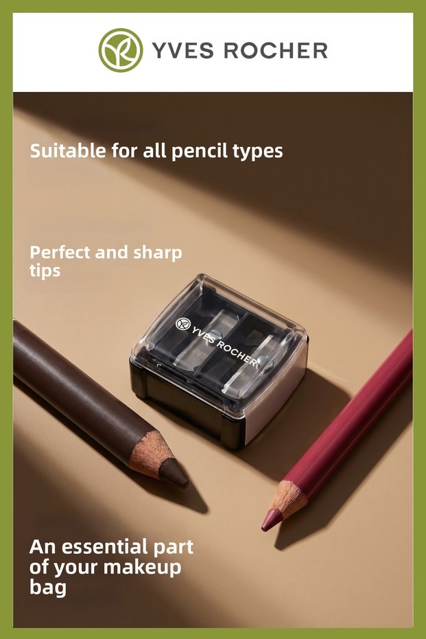 Dual Sharpener for Eye and Lip Pencils - Quality Blades That Do Not Break or Damage the Pencils