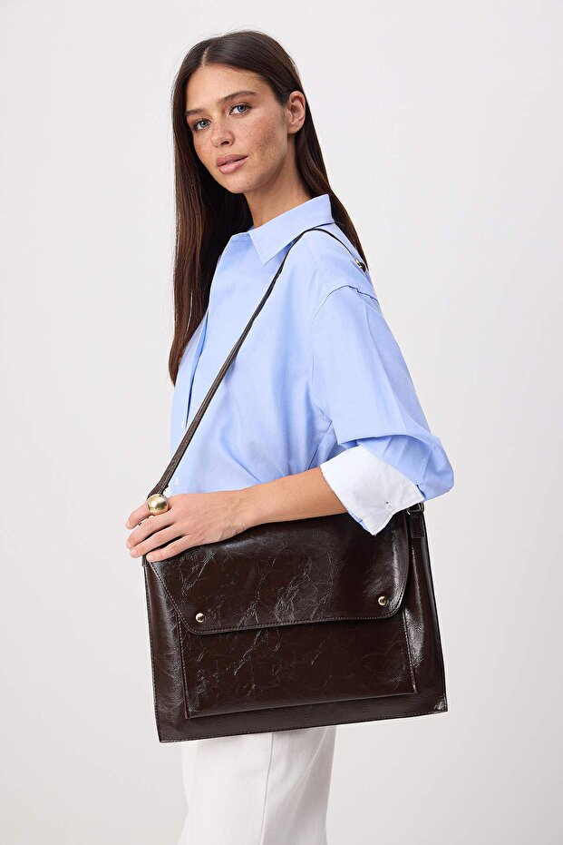 Light Brown Medium Size Women's Laptop & Briefcase Takss26Lc00001