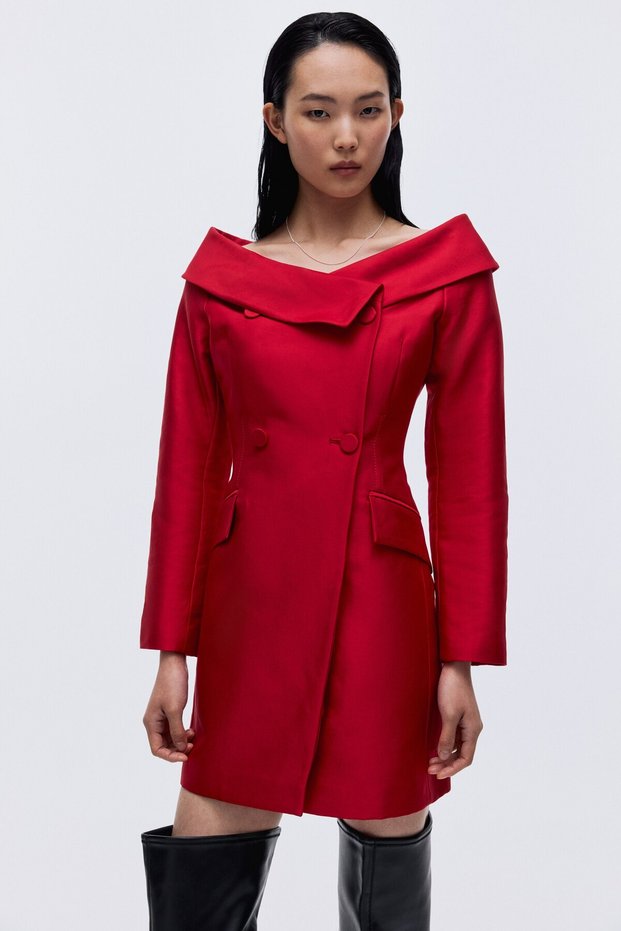 Kruvaze Blazer Elbise
