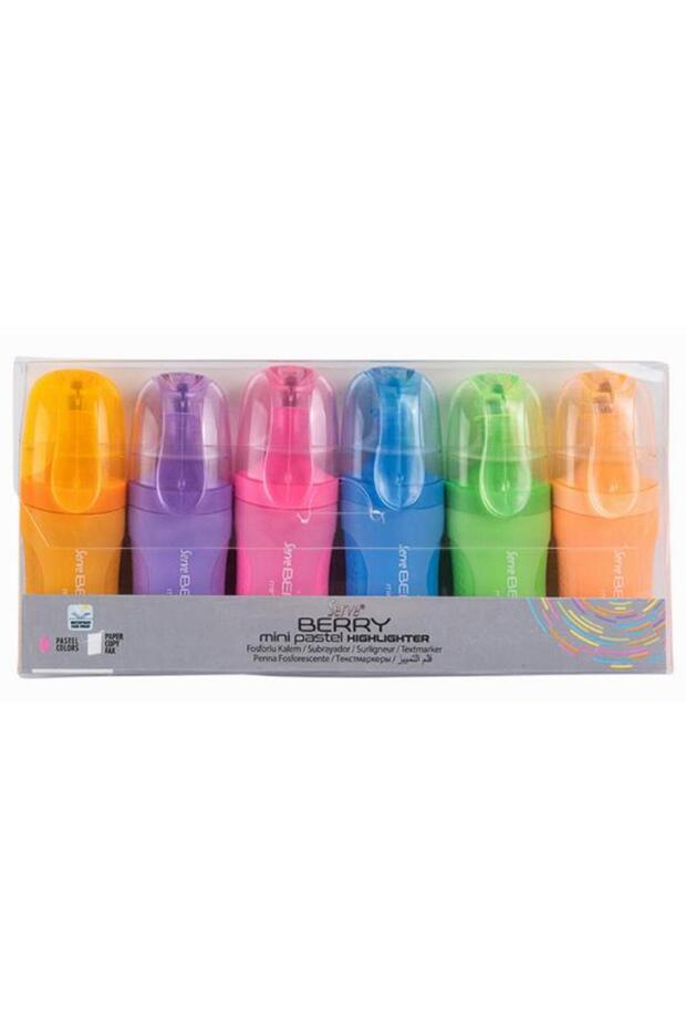 Berry Mini Pastel Highlighter Pen Set of 6