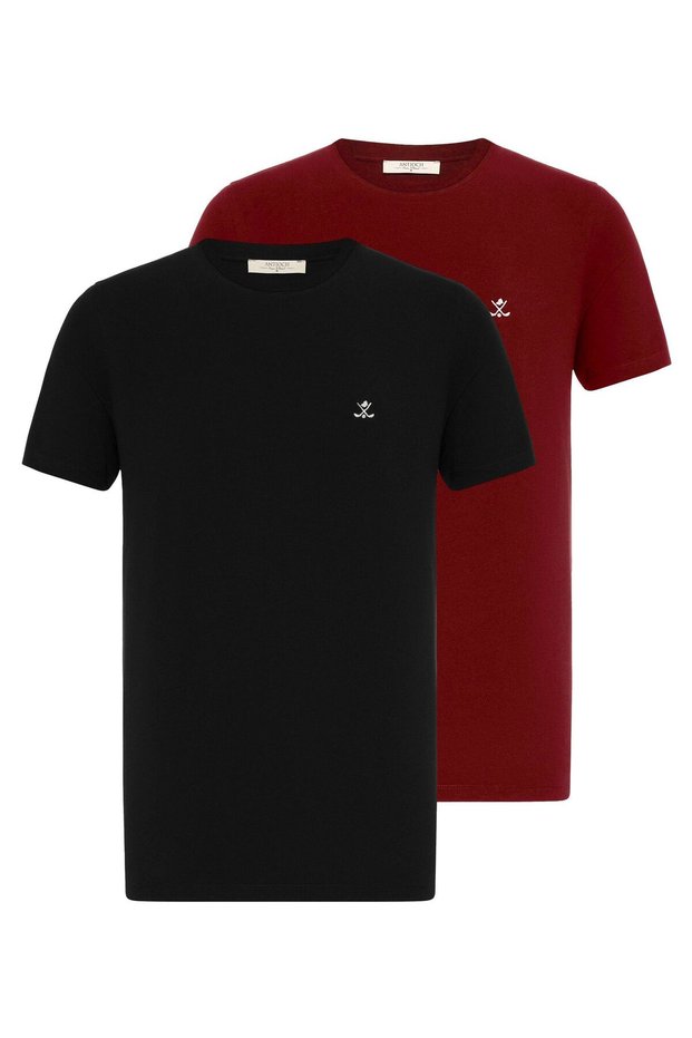 2-Pack Basic Bisiklet Yaka T-shirt