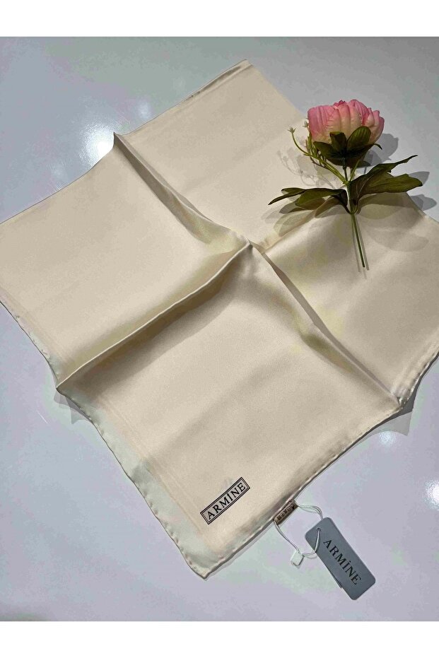 Armine Solid Color Silk Scarf - 8