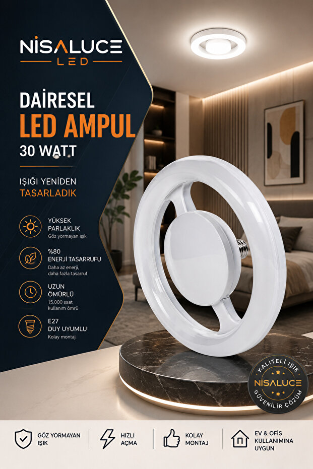 Nisaluce 30 Wat Led Simit Ampül