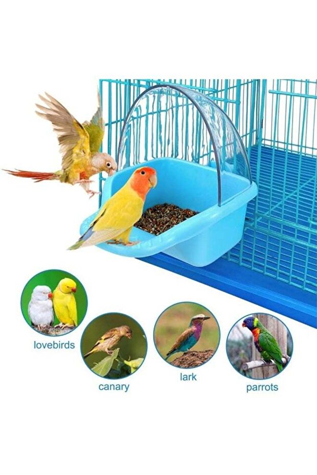 Suspended bird bath box Large - Blue - 5