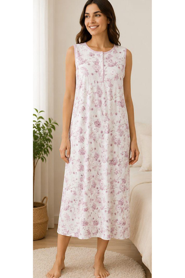 22800-Nena 100% Cotton Zero-Kol Heaven Nightgown with Patches
