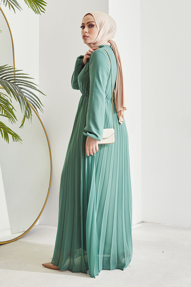 Rochie din șifon Piliseli Limelda - Mentă - 2