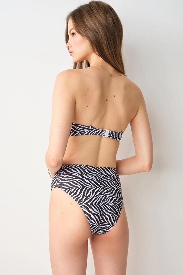 Angela High Leg Bikini - Zebra Print, Single Bottom, 239203 -D