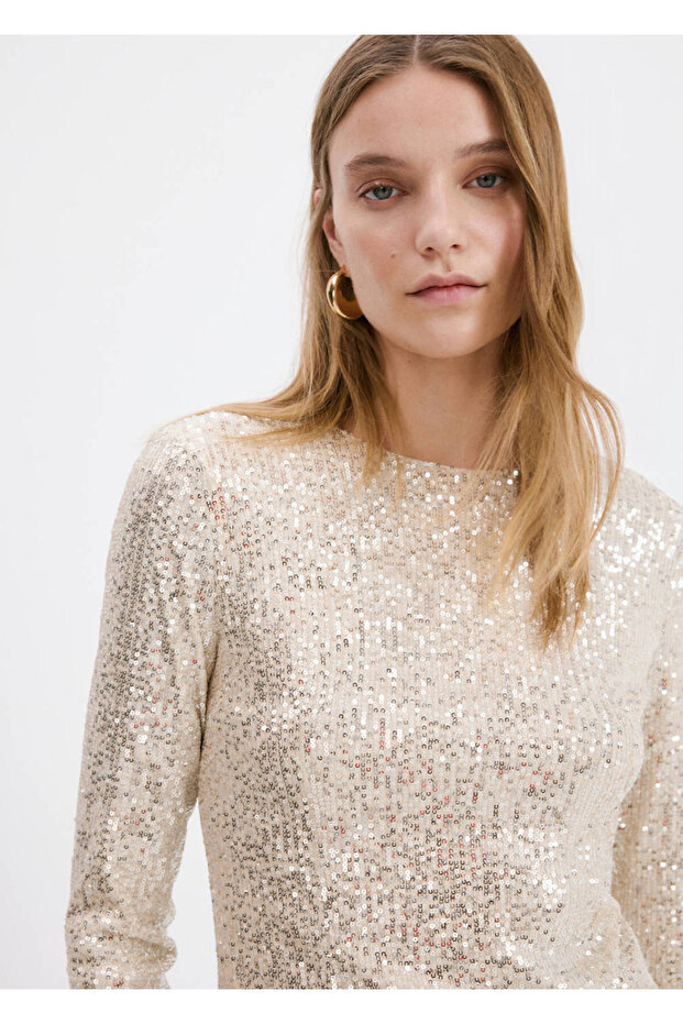 Mini Dress with Sequins - 6