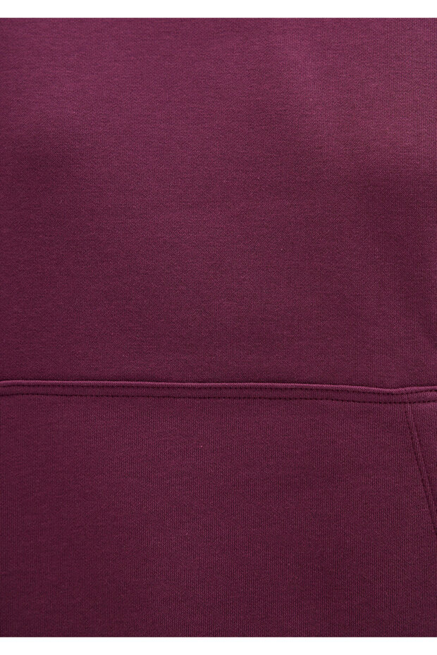 Kapüşonlu Mor Basic Sweatshirt 167299-70670 - 7