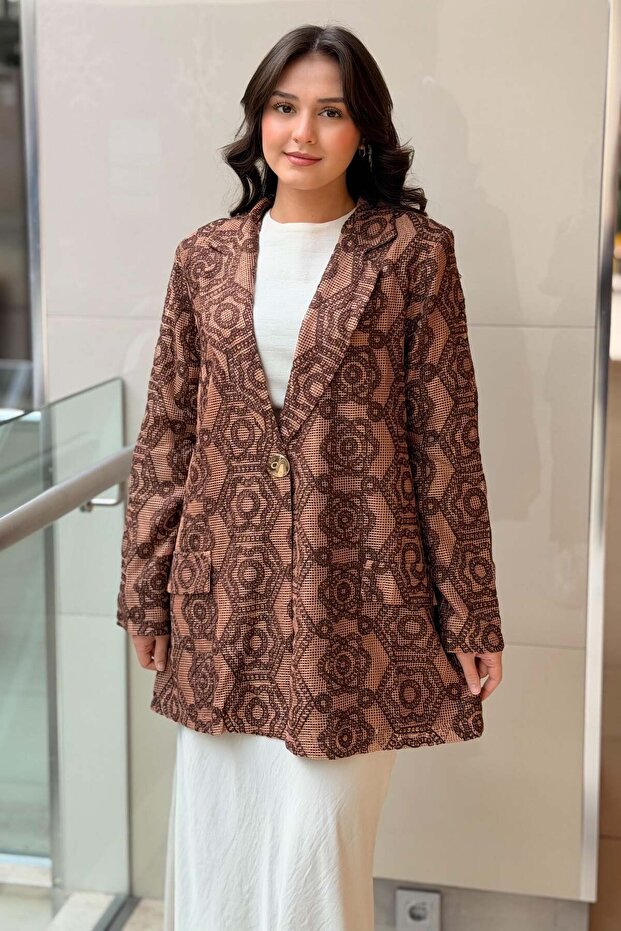 Patterned Mesh Jacket