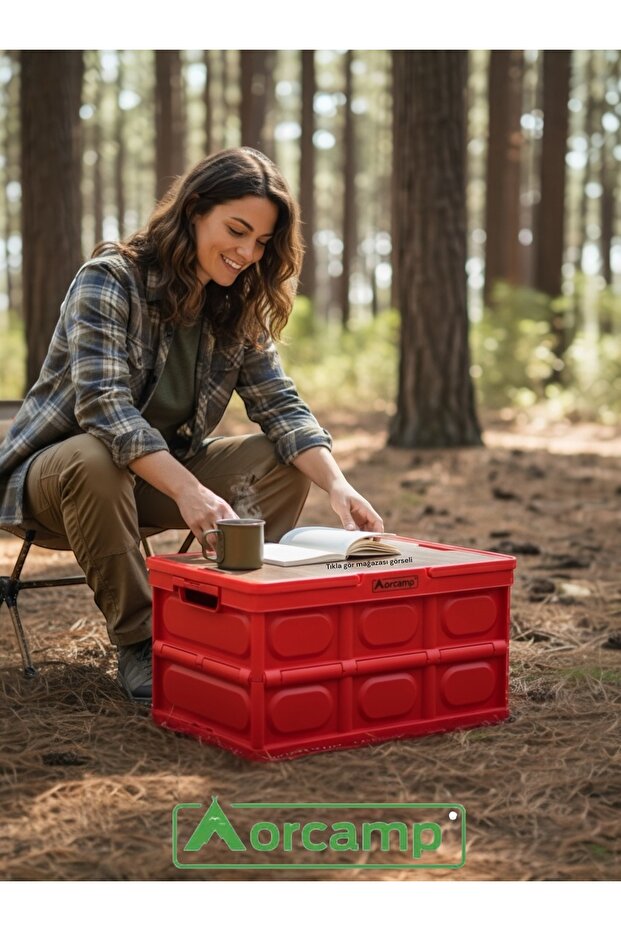 Folding In-Car Organizer Basket Table Portable Camping Picnic Basket Orcamp Table Luggage Organizer 50Lt