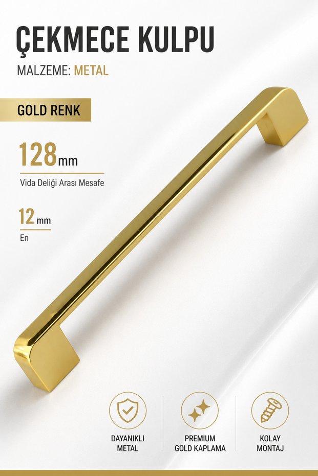 Drawer Cabinet Kitchen Handle Lid Handle Metal Handle Furniture Gold Color 128 mm Cabinet Handles